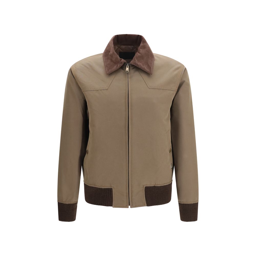 Men’s Prada Brown Cotton Full-length Jacket
