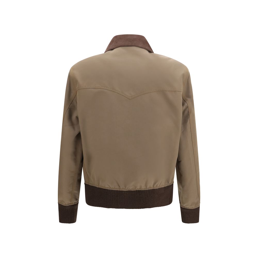 Men’s Prada Brown Cotton Full-length Jacket