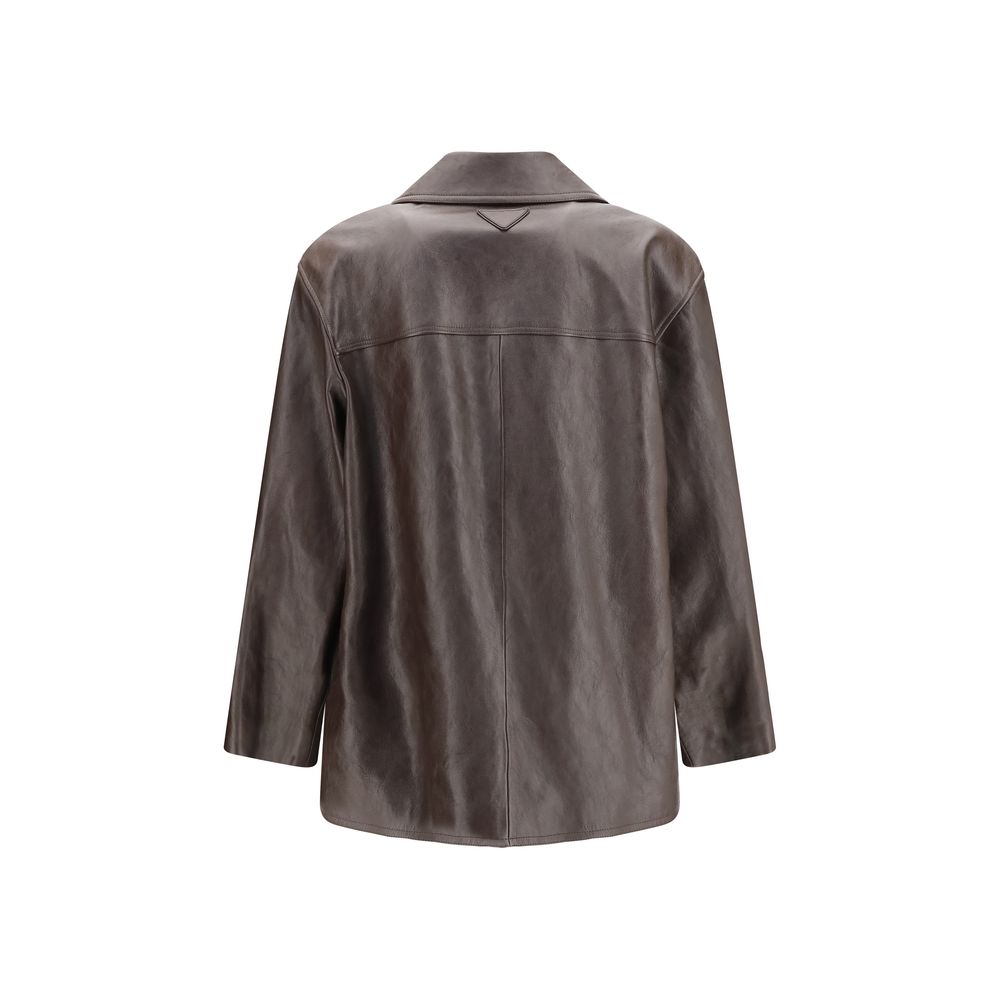 Men’s Prada Brown Lamb Leather Jacket