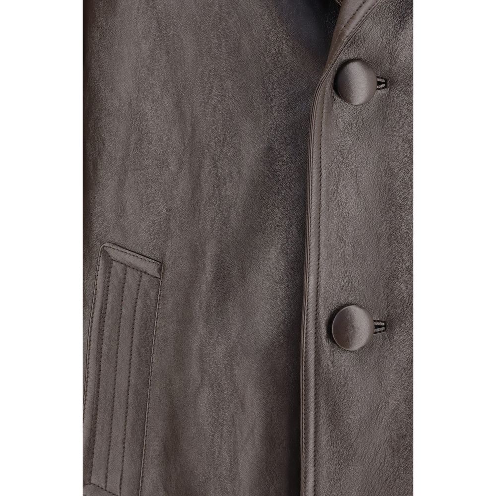Men’s Prada Brown Lamb Leather Jacket