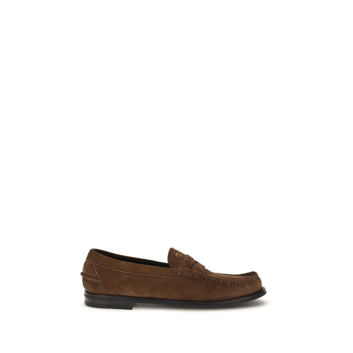 Men’s Prada Brown Suede Leather Slip-on Loafers