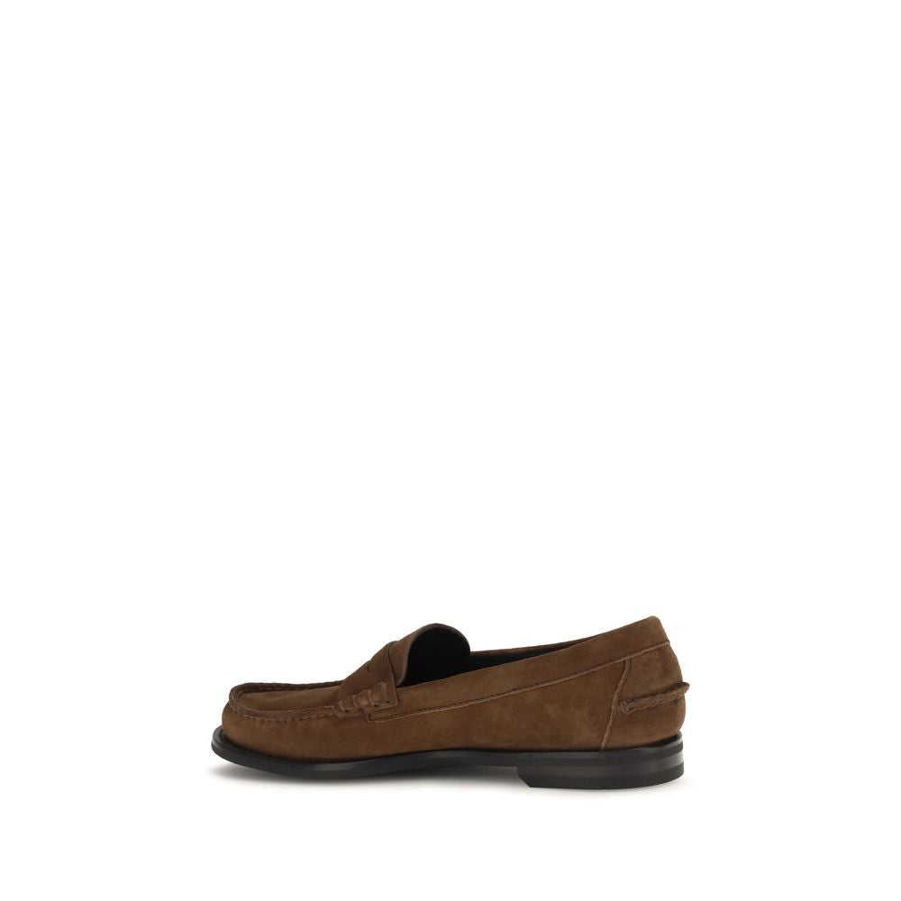 Men’s Prada Brown Suede Leather Slip-on Loafers