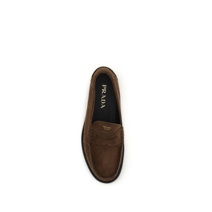 Men’s Prada Brown Suede Leather Slip-on Loafers