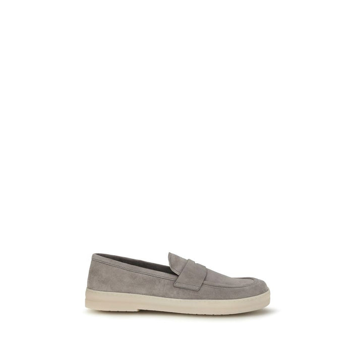 Men’s Prada Gray Calf Leather Bos Taurus Slip-on Loafers