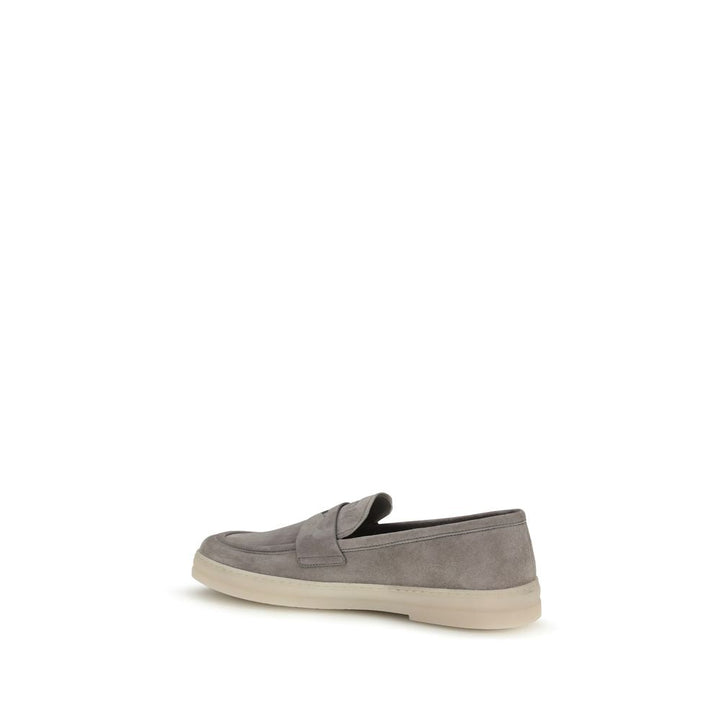 Men’s Prada Gray Calf Leather Bos Taurus Slip-on Loafers
