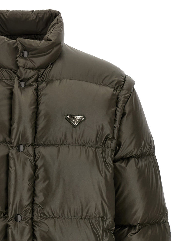Men’s Prada Gray Recycled Polyamide Full-length Jacket