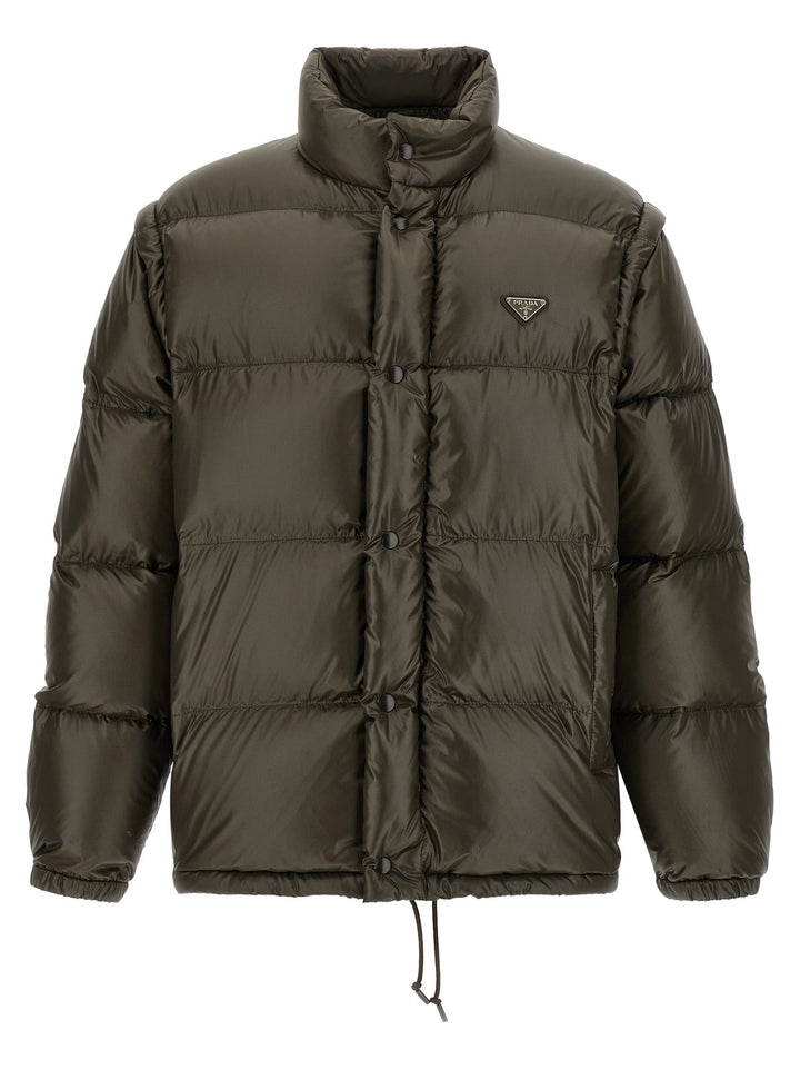 Men’s Prada Gray Recycled Polyamide Full-length Jacket