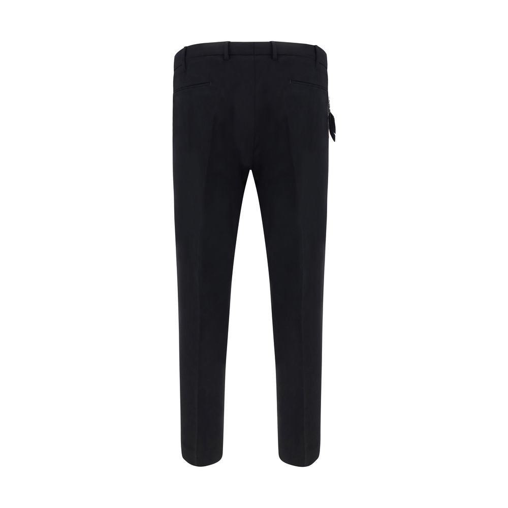 Men’s Pt Pantaloni Torino Black Elastane Dress Pants