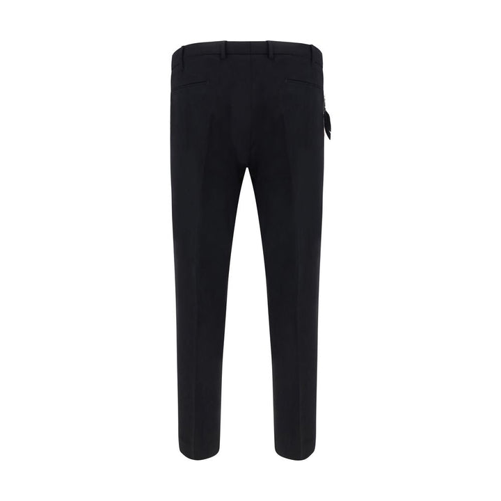 Men’s Pt Pantaloni Torino Black Elastane Dress Pants