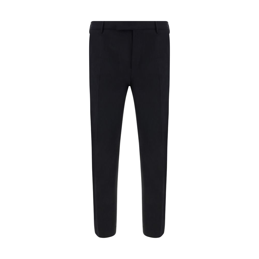 Men’s Pt Pantaloni Torino Black Elastane Dress Pants