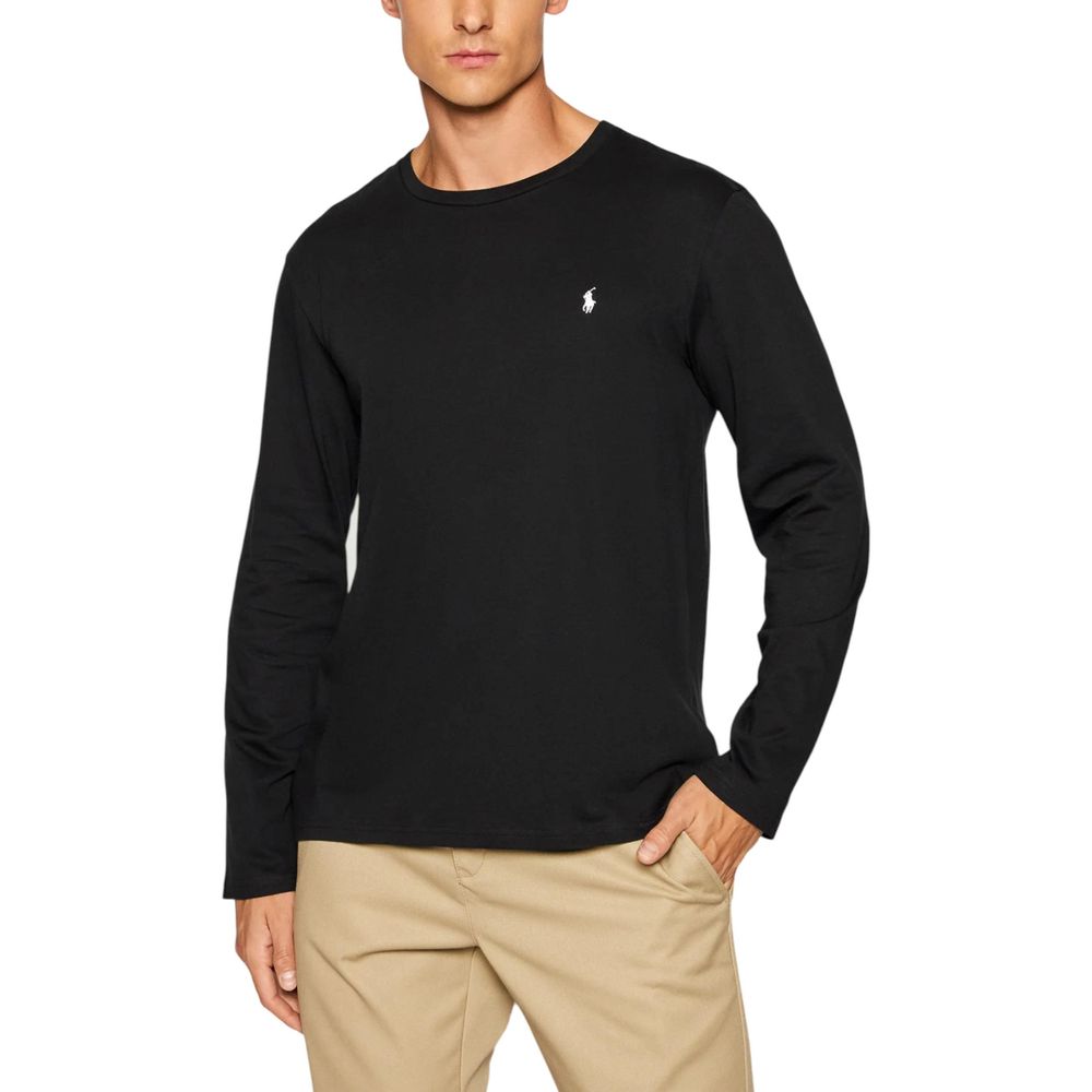 Men’s Ralph Lauren Black Cotton Long Sleeve T-shirt