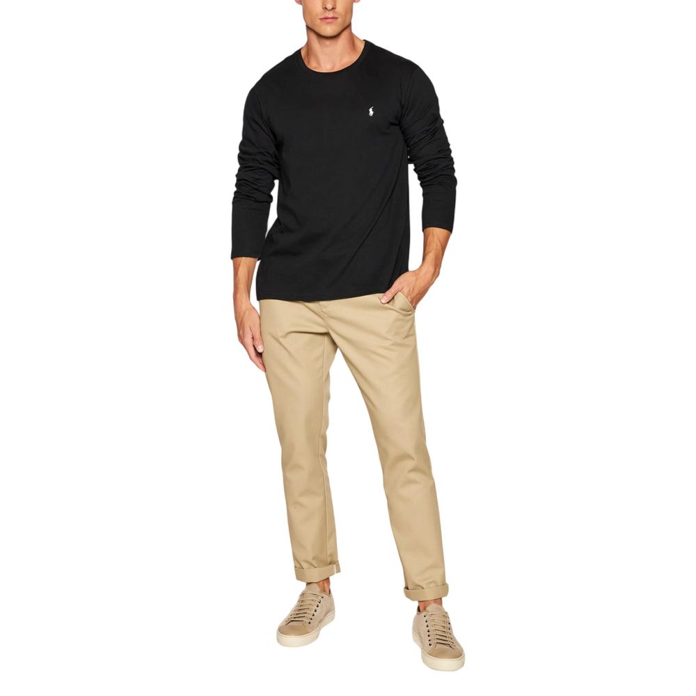 Men’s Ralph Lauren Black Cotton Long Sleeve T-shirt