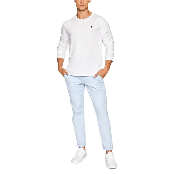 Men’s Ralph Lauren White Cotton Long Sleeve T-shirt