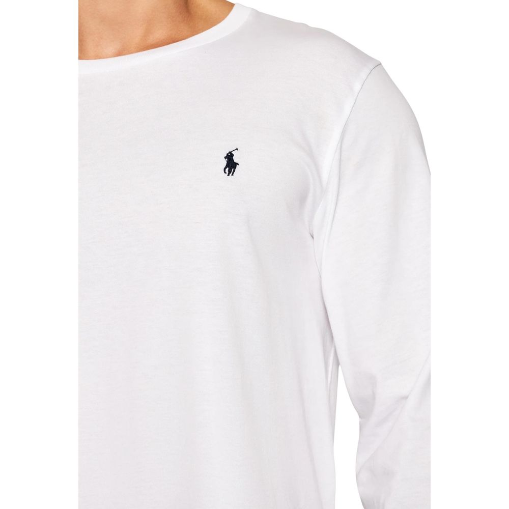 Men’s Ralph Lauren White Cotton Long Sleeve T-shirt