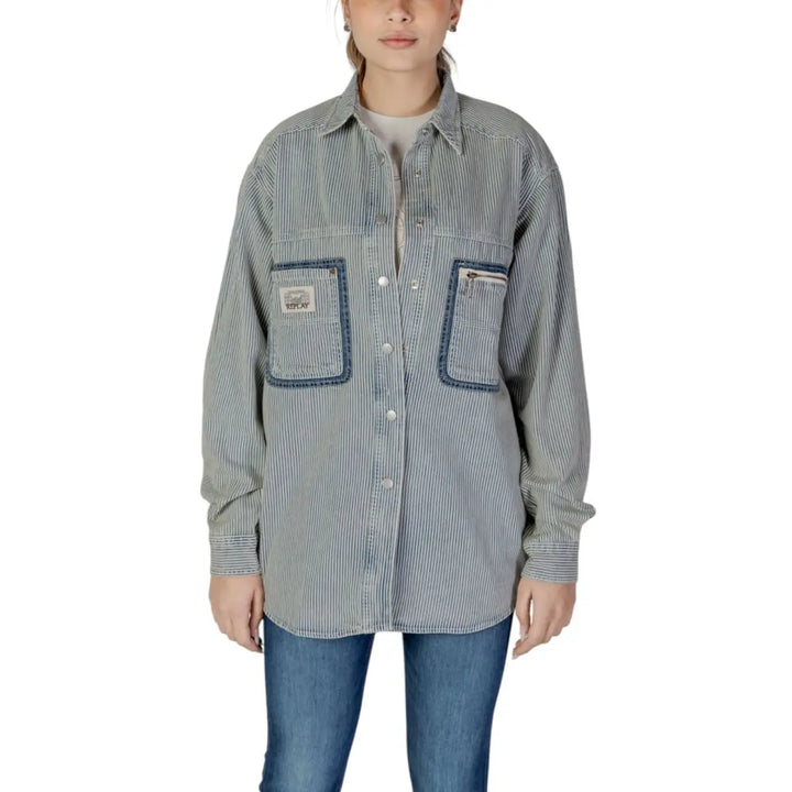 Men’s Replay Blue Cotton Blouse