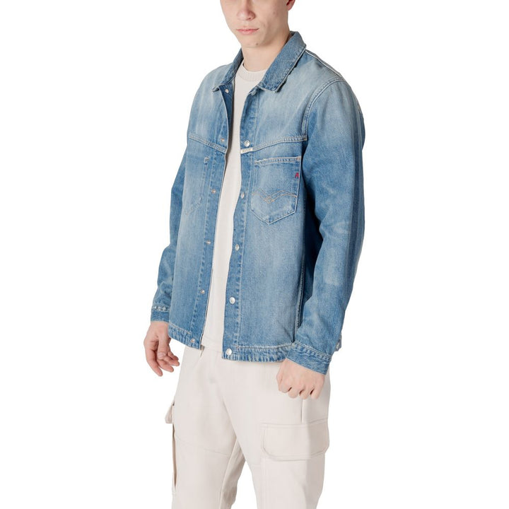 Men’s Replay Light Blue Cotton Denim Jacket