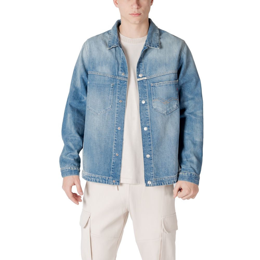 Men’s Replay Light Blue Cotton Denim Jacket
