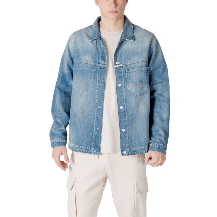 Men’s Replay Light Blue Cotton Denim Jacket
