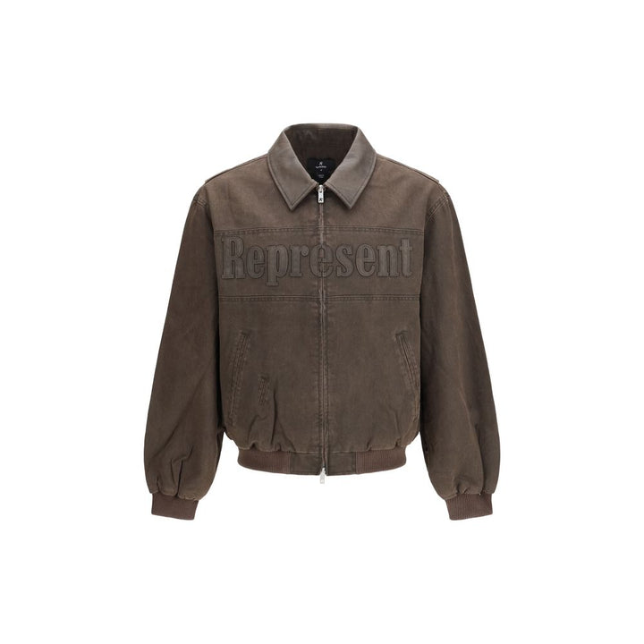 Men’s Represent Brown Cotton Bomber