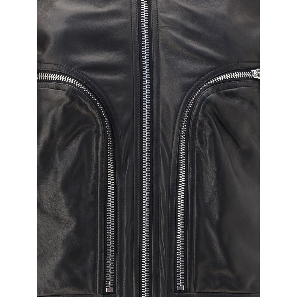 Men’s Rick Owens Bauhaus Flight Leather Jacket