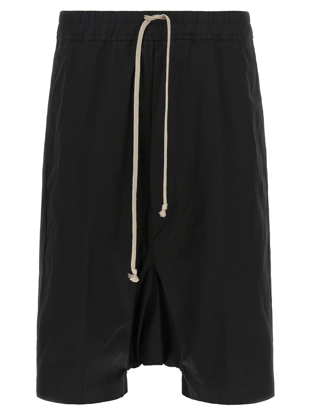 Rick Owens Black Cotton Bermuda Shorts