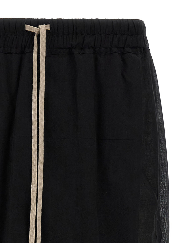 Rick Owens Black Cotton Bermuda Shorts