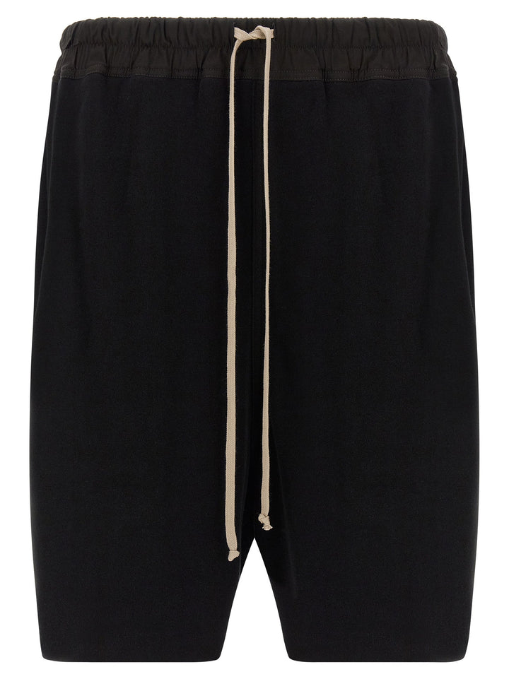 Rick Owens Black Cotton Bermuda Shorts