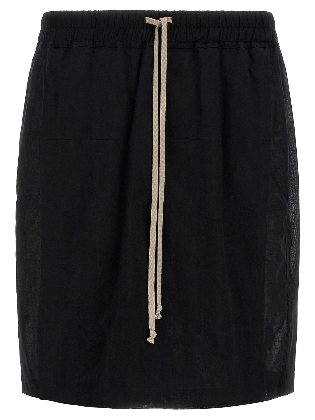 Rick Owens Black Cotton Bermuda Shorts