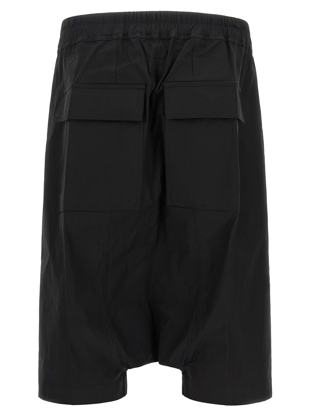 Rick Owens Black Cotton Bermuda Shorts