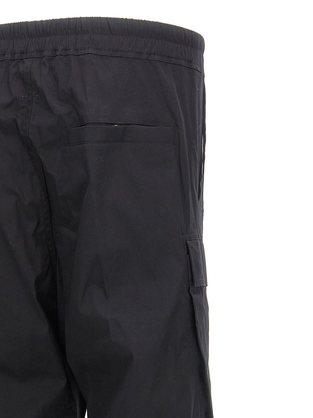 Men’s Rick Owens Black Cotton Cargo Pants