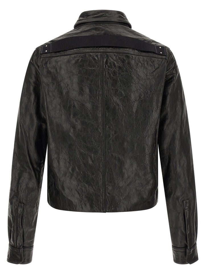 Men’s Rick Owens Black Lamb Leather Jacket