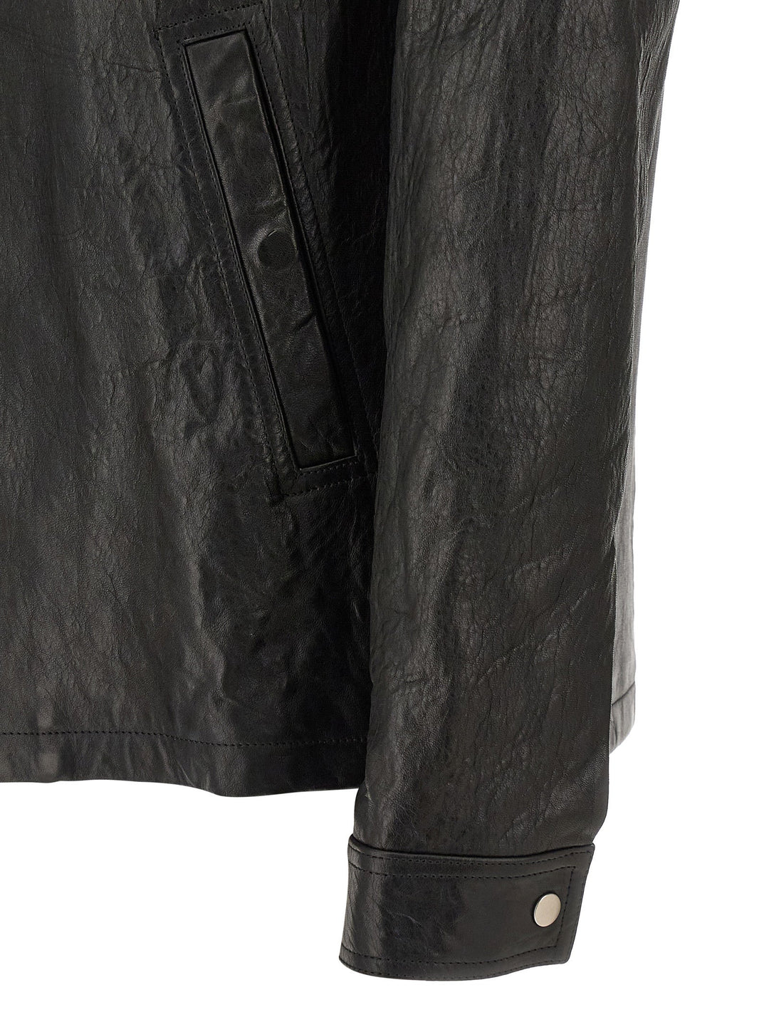 Men’s Rick Owens Black Lamb Leather Jacket
