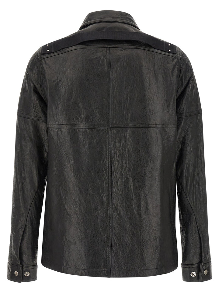 Men’s Rick Owens Black Lamb Leather Jacket