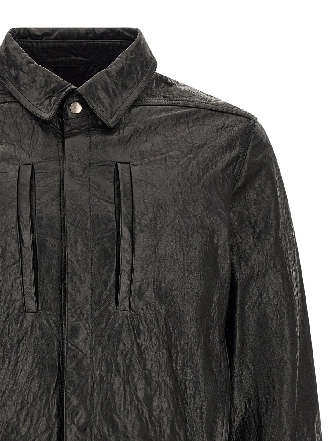 Men’s Rick Owens Black Lamb Leather Jacket