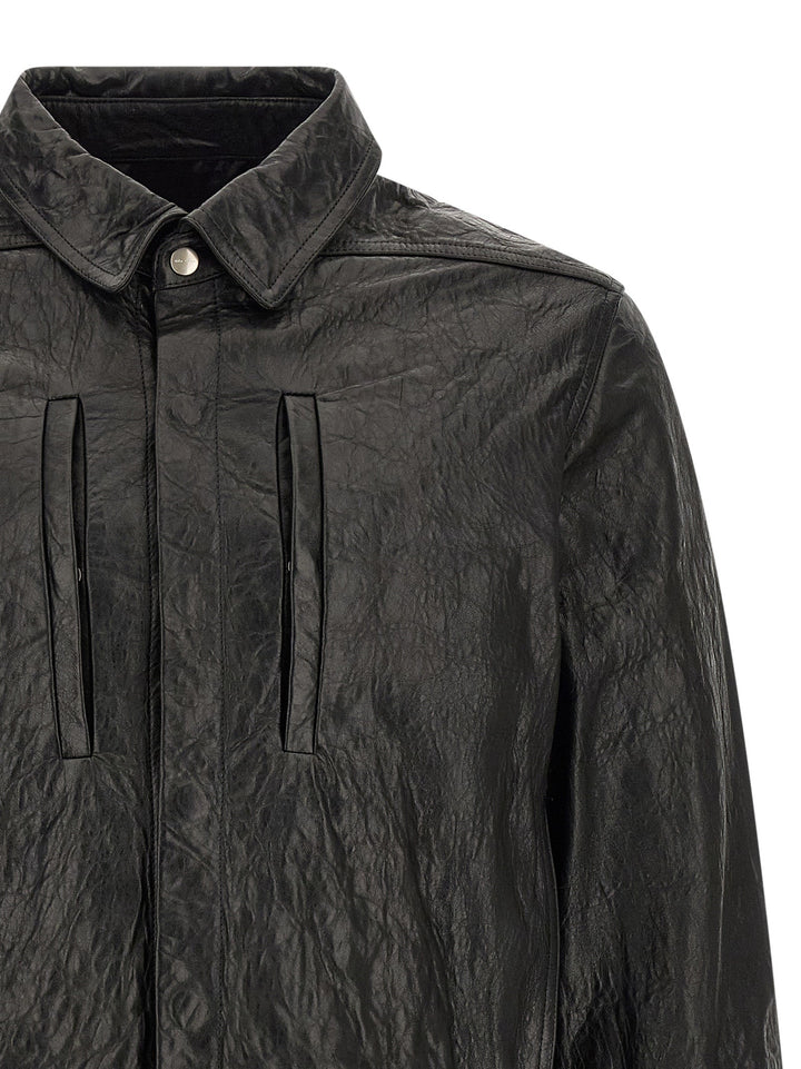 Men’s Rick Owens Black Lamb Leather Jacket
