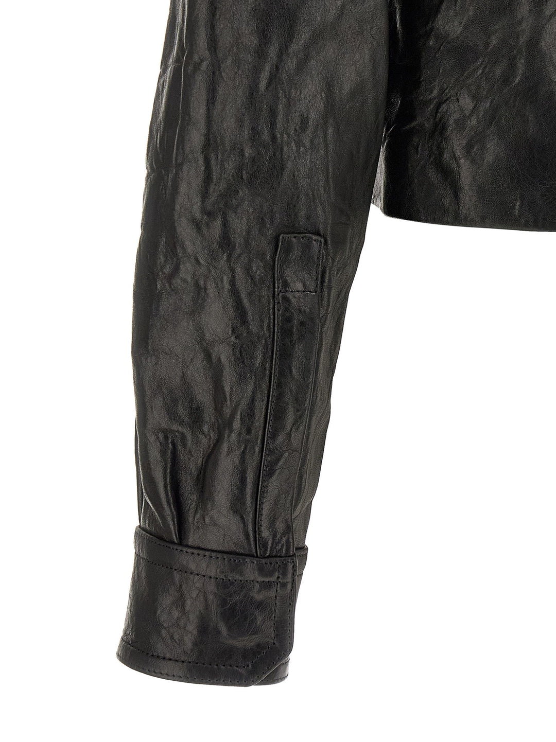 Men’s Rick Owens Black Lamb Leather Jacket