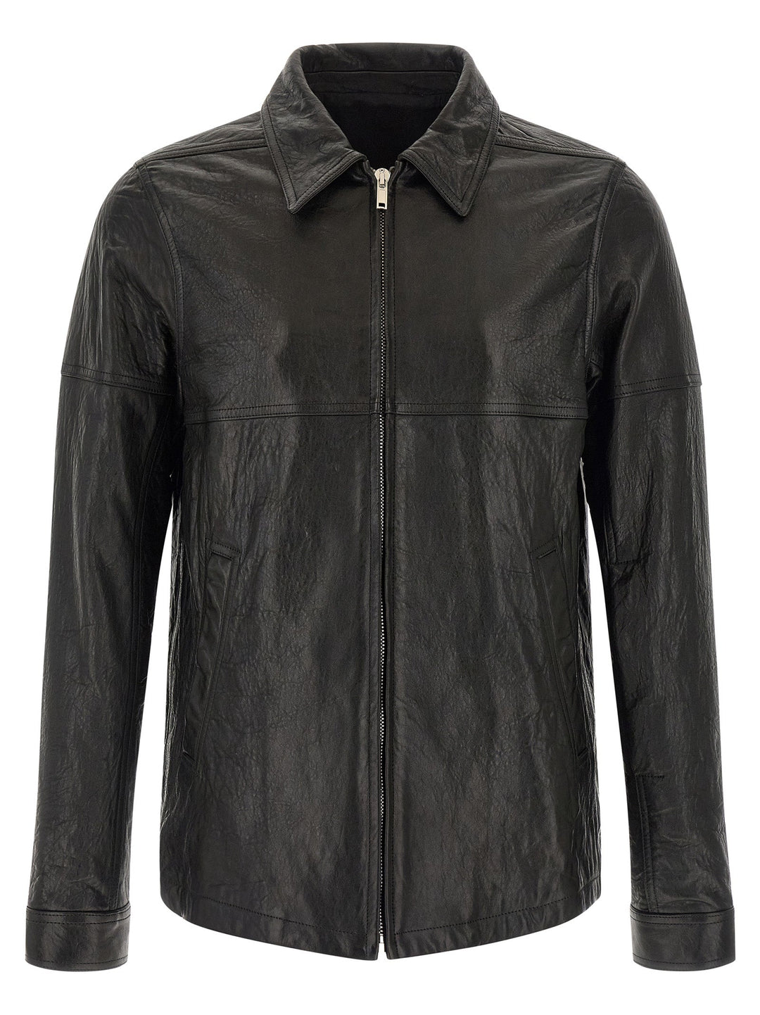 Men’s Rick Owens Black Lamb Leather Jacket