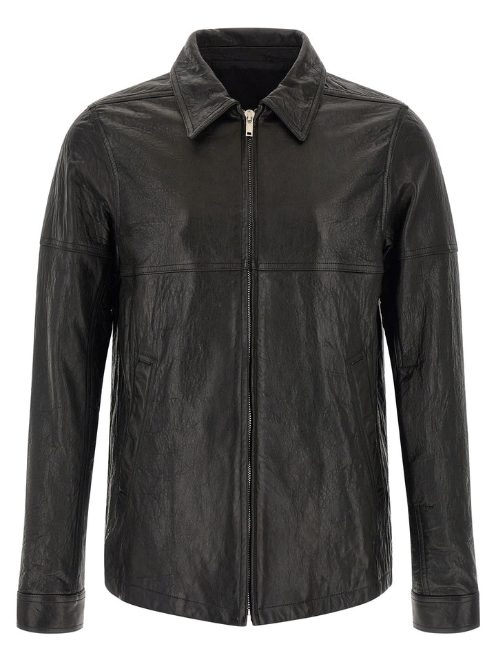 Men’s Rick Owens Black Lamb Leather Jacket
