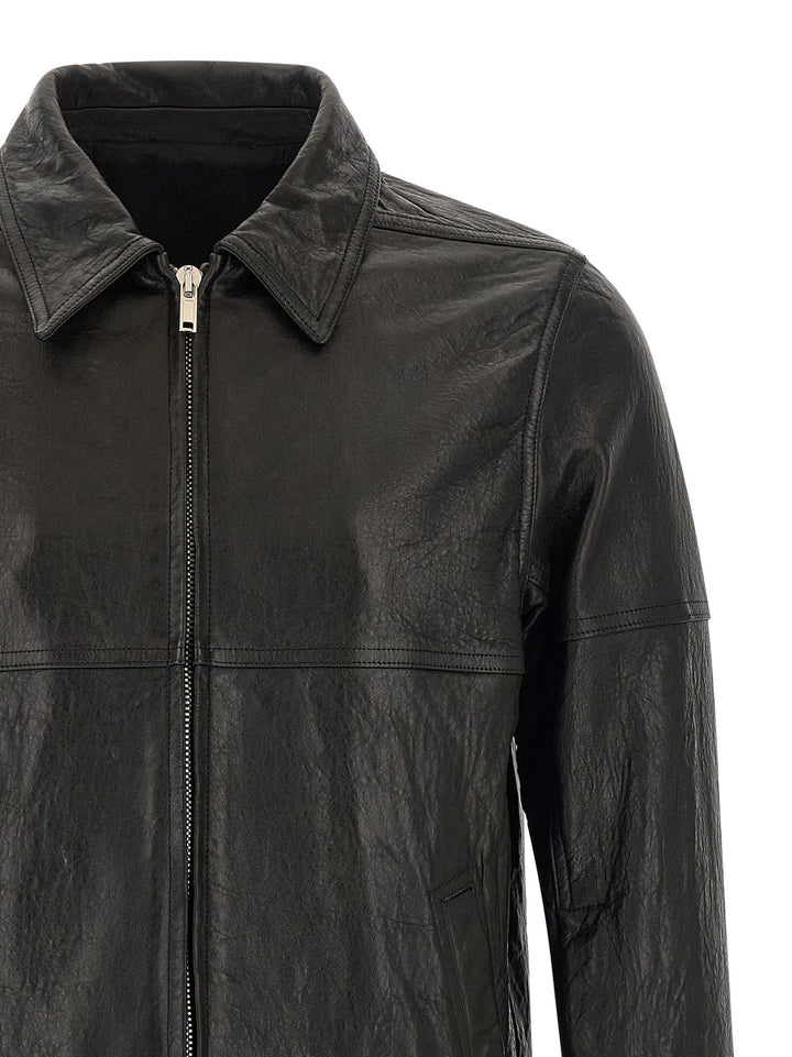 Men’s Rick Owens Black Lamb Leather Jacket