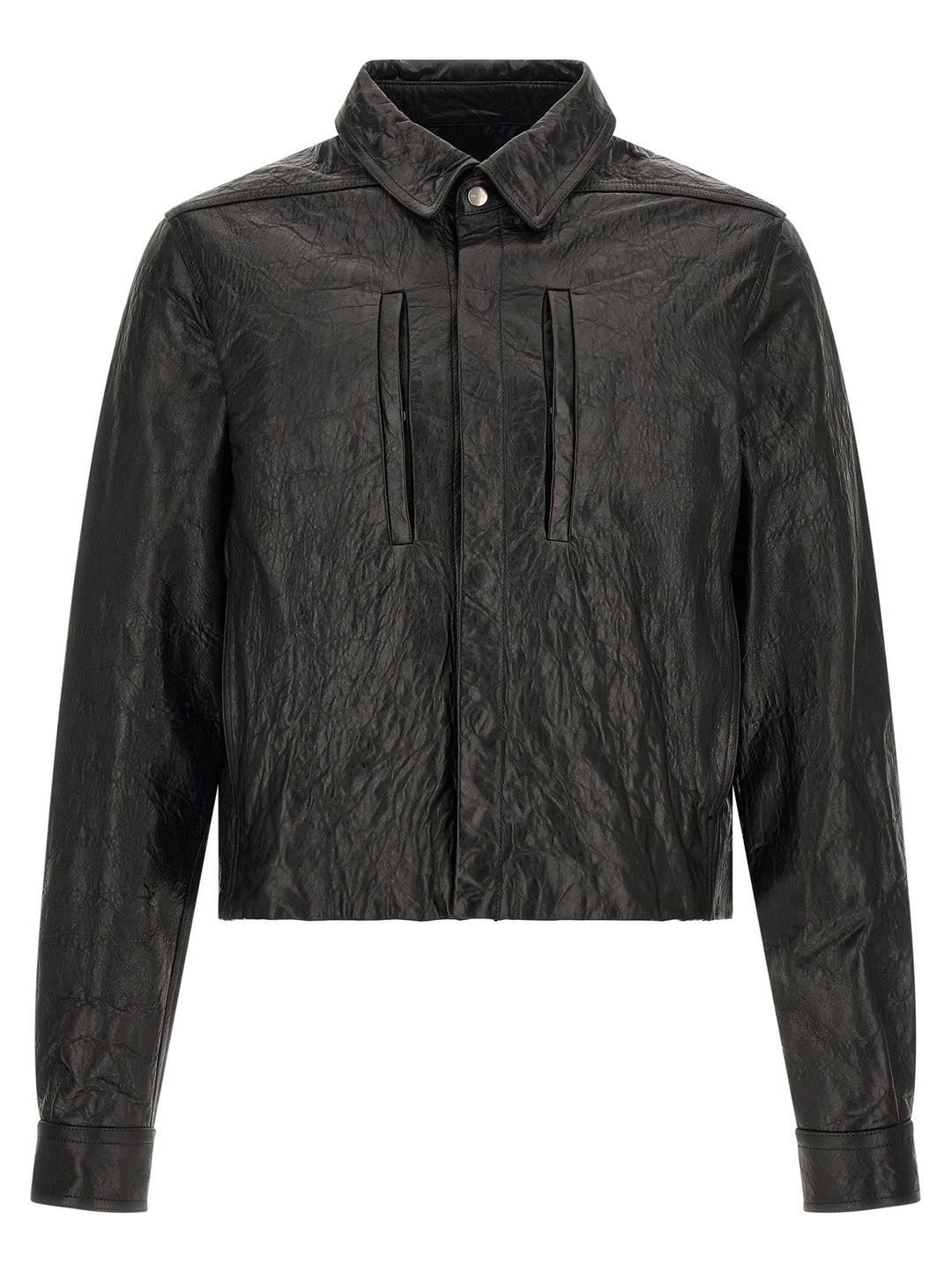 Men’s Rick Owens Black Lamb Leather Jacket