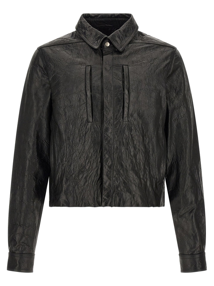 Men’s Rick Owens Black Lamb Leather Jacket