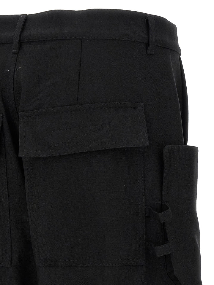 Men’s Rick Owens Black Virgin Wool Cargo Pants
