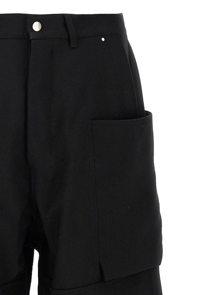 Men’s Rick Owens Black Virgin Wool Cargo Pants