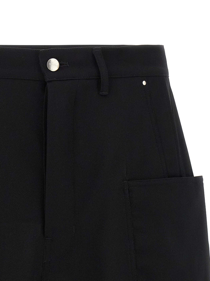 Rick Owens Black Wool Bermuda Shorts