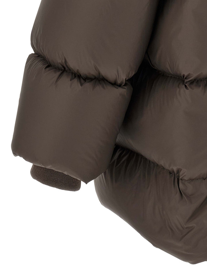 Men’s Rick Owens Brown Nylon Full-length Jacket