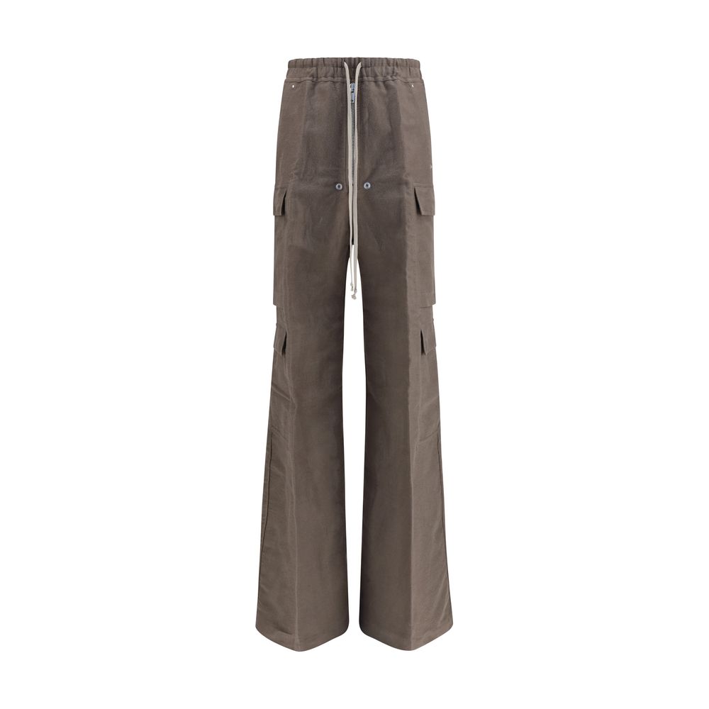 Men’s Rick Owens Brown Ramie Cargo Pants
