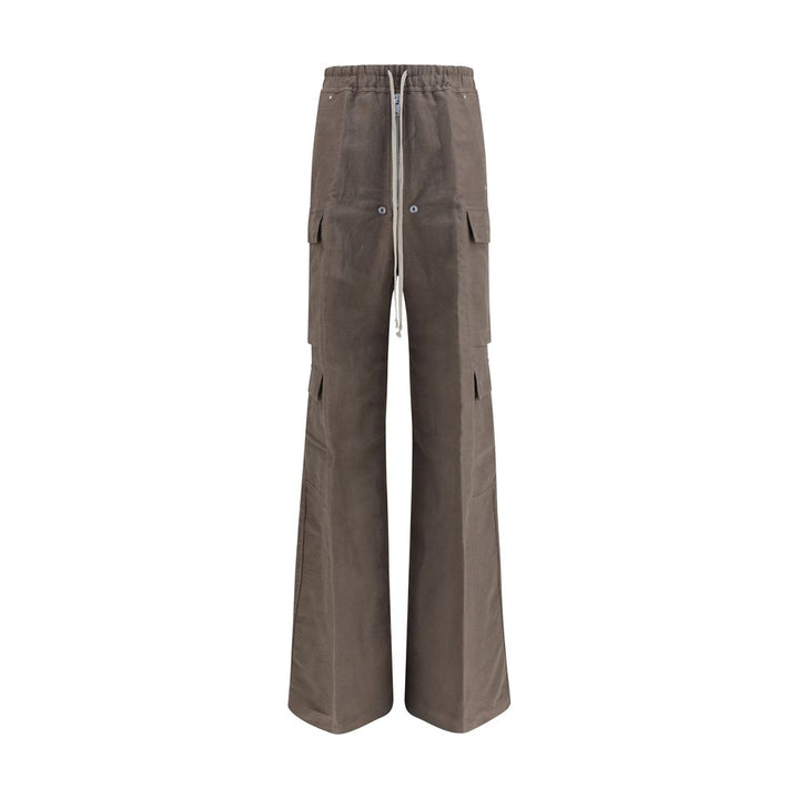 Men’s Rick Owens Brown Ramie Cargo Pants