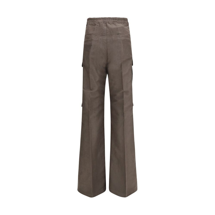 Men’s Rick Owens Brown Ramie Cargo Pants