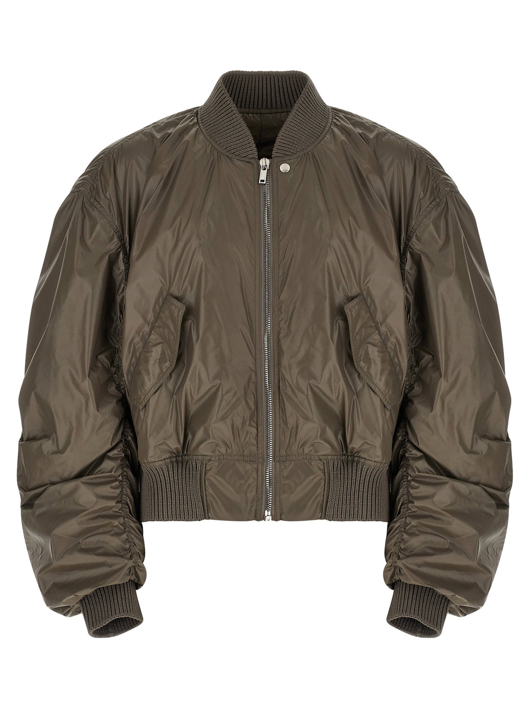 Men’s Rick Owens Gray Nylon Bomber
