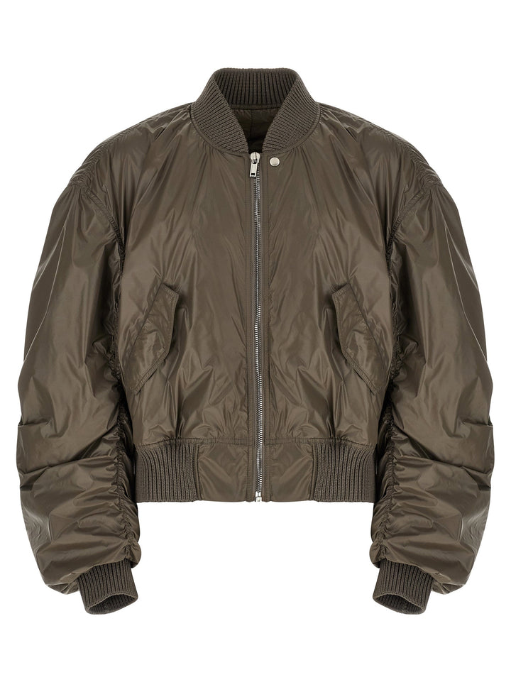 Men’s Rick Owens Gray Nylon Bomber